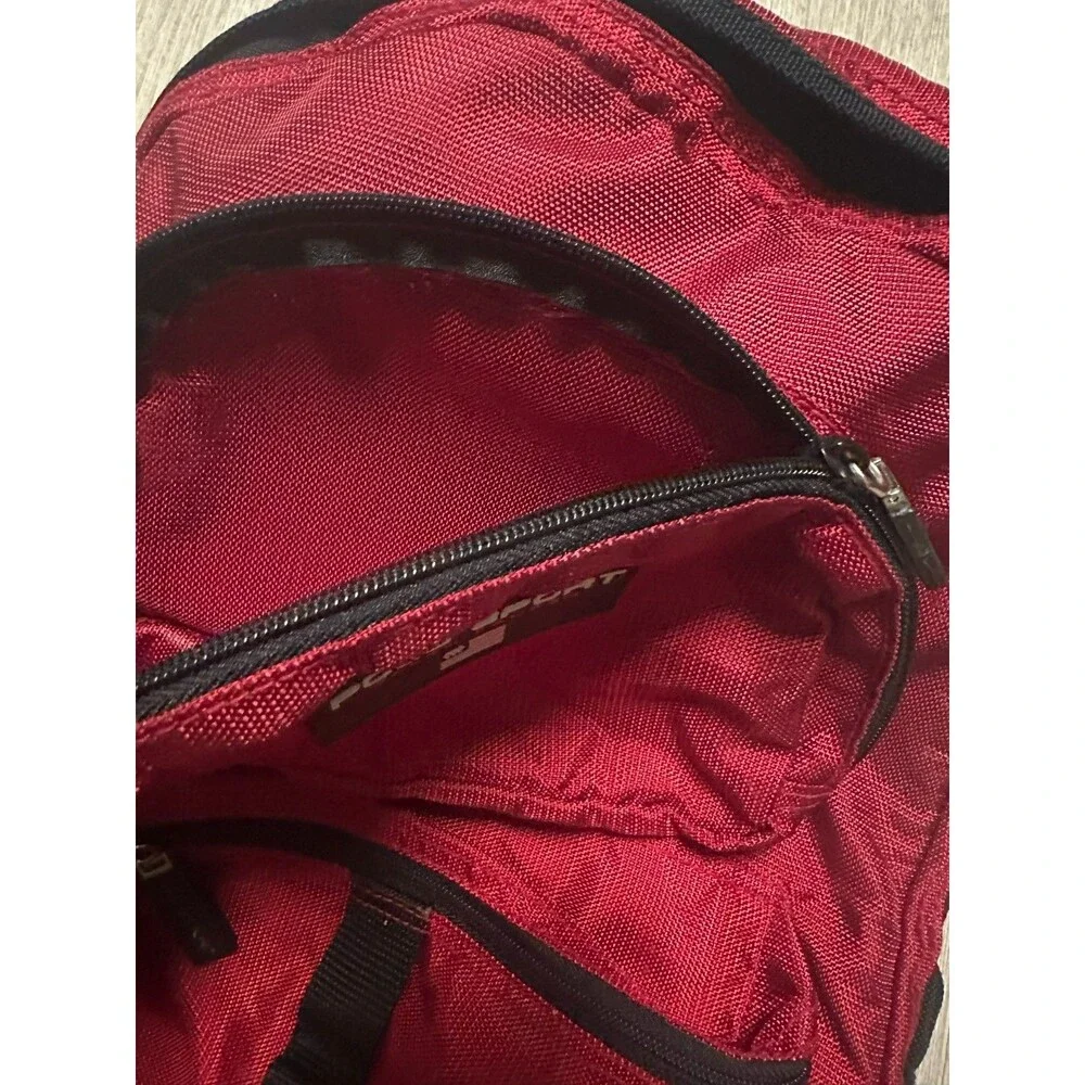 Vintage Polo Sport Ralph Lauren Red Backpack USA Flag Logo 90s Nylon